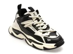 Pantofi sport GRYXX alb-negru, F8930, din piele naturala imagine