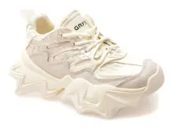 Pantofi sport GRYXX albi, 100861, din material textil si piele naturala imagine