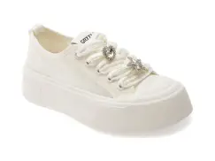 Pantofi sport GRYXX albi, 1092, din material textil imagine