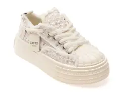 Pantofi sport GRYXX albi, 1128, din material textil imagine