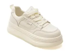 Pantofi sport GRYXX albi, 25166, din piele naturala imagine