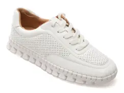 Pantofi sport GRYXX albi, 2519, din piele naturala imagine