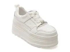 Pantofi sport GRYXX albi, 61618, din piele naturala imagine