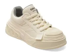 Pantofi sport GRYXX albi, 66608, din piele naturala imagine