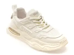 Pantofi sport GRYXX albi, 69005, din piele naturala imagine