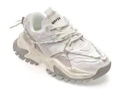Pantofi sport GRYXX albi, 82679, din piele naturala imagine