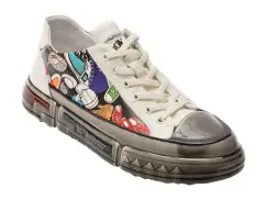 Pantofi sport GRYXX albi, 8501, din piele naturala imagine