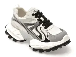 Pantofi sport GRYXX albi, 8859, din piele ecologica imagine