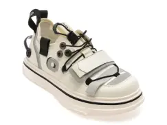 Pantofi sport GRYXX albi, 90811, din piele naturala imagine
