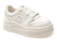 Pantofi sport GRYXX albi, 9353, din piele naturala imagine