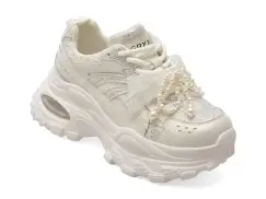 Pantofi sport GRYXX albi, 9682, din piele naturala imagine
