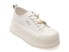 Pantofi sport GRYXX albi, R625D91, din piele naturala imagine