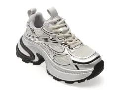 Pantofi sport GRYXX argintii, 1199, din material textil imagine