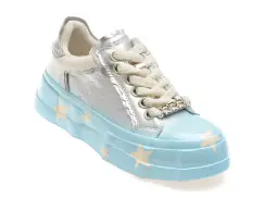 Pantofi sport GRYXX argintii, 8063, din piele ecologica imagine