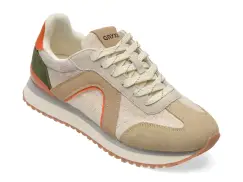 Pantofi sport GRYXX bej, 24294, din material textil si piele naturala imagine
