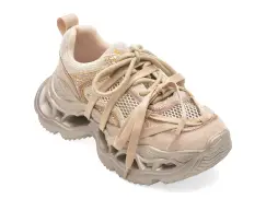 Pantofi sport GRYXX bej, 30591, din material textil si piele naturala imagine