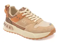 Pantofi sport GRYXX bej, 9823, din piele ecologica imagine