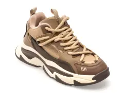 Pantofi sport GRYXX bej, F8930, din piele naturala imagine
