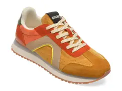 Pantofi sport GRYXX galbeni, 24294, din materila textil si piele naturala imagine