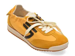 Pantofi sport GRYXX galbeni, 30076, din material textil si piele naturala imagine