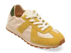 Pantofi sport GRYXX galbeni, 30591, din material textil si piele naturala imagine