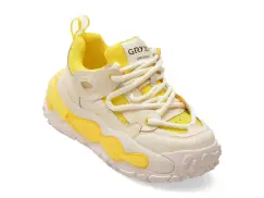 Pantofi sport GRYXX galbeni, 5373, din material textil si piele naturala imagine