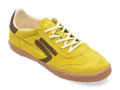 Pantofi sport GRYXX galbeni, 60221, din piele intoarsa imagine