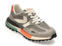 Pantofi sport GRYXX gri, 35021, din material textil si piele naturala imagine