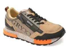 Pantofi sport GRYXX gri, 6013, din material textil si piele naturala imagine