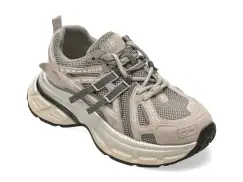 Pantofi sport GRYXX gri, 8891, din material textil si piele naturala imagine