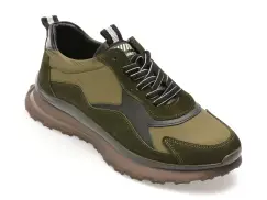 Pantofi sport GRYXX kaki, ED01, din material textil si piele naturala imagine