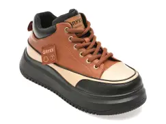 Pantofi sport GRYXX maro, 2379, din piele naturala imagine