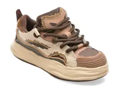 Pantofi sport GRYXX maro, 25081, din piele naturala imagine