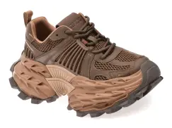 Pantofi sport GRYXX maro, 8951A, din material textil si piele naturala imagine