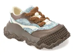 Pantofi sport GRYXX maro, S6101, din material textil si piele naturala imagine