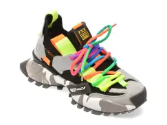 Pantofi sport GRYXX negri, 18159, din material textil imagine