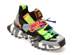 Pantofi sport GRYXX negri, 18159, din material textil imagine