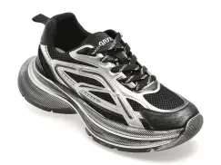 Pantofi sport GRYXX negri, 2082, din material textil imagine