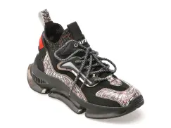 Pantofi sport GRYXX negri, 21018, din material textil imagine