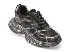 Pantofi sport GRYXX negri, 24692, din material textil imagine