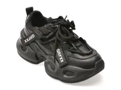 Pantofi sport GRYXX negri, 2556, din material textil si piele naturala imagine