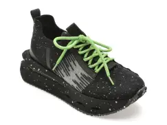 Pantofi sport GRYXX negri, 5722, din material textil imagine