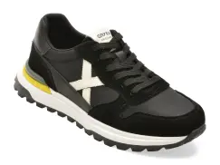 Pantofi sport GRYXX negri, 58636, din material textil si piele naturala imagine