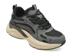 Pantofi sport GRYXX negri, 608, din material textil si piele naturala imagine