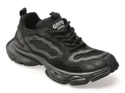 Pantofi sport GRYXX negri, 61030, din material textil imagine