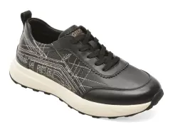 Pantofi sport GRYXX negri, 63511, din piele naturala imagine