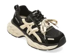 Pantofi sport GRYXX negri, T6533, din material textil si piele naturala imagine
