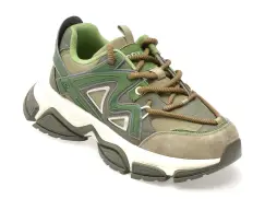 Pantofi sport GRYXX verzi, 1006, din material textil si piele naturala imagine