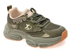 Pantofi sport GRYXX verzi, 9786, din material textil si piele naturala imagine