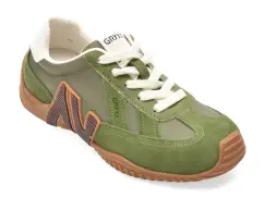 Pantofi sport GRYXX verzi, C61203, din piele intoarsa imagine